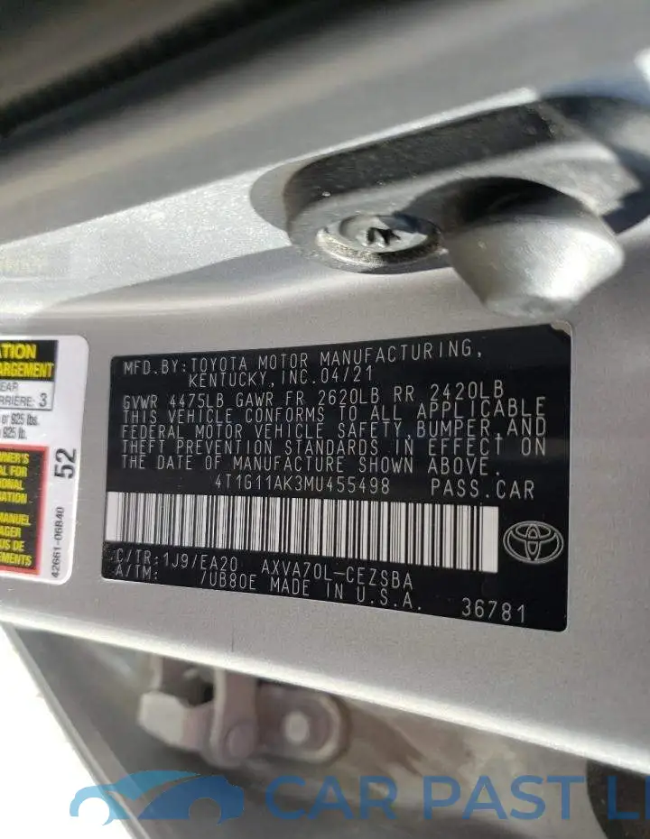 4T1G11AK3MU455498# 10