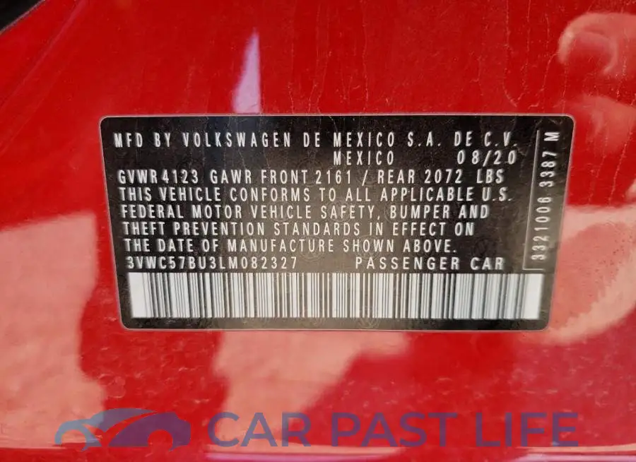 3VWC57BU3LM082327# 10