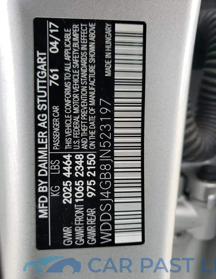 WDDSJ4GB8JN523197# 10