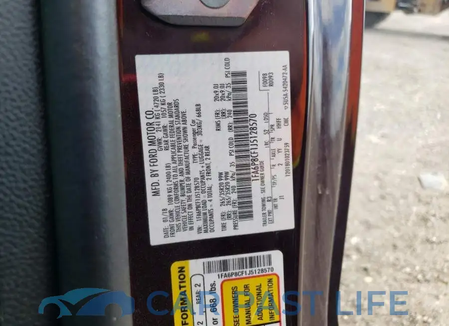 1FA6P8CF1J5128570# 10