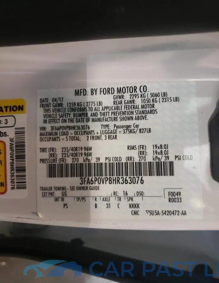 3FA6P0VP8HR363076# 10