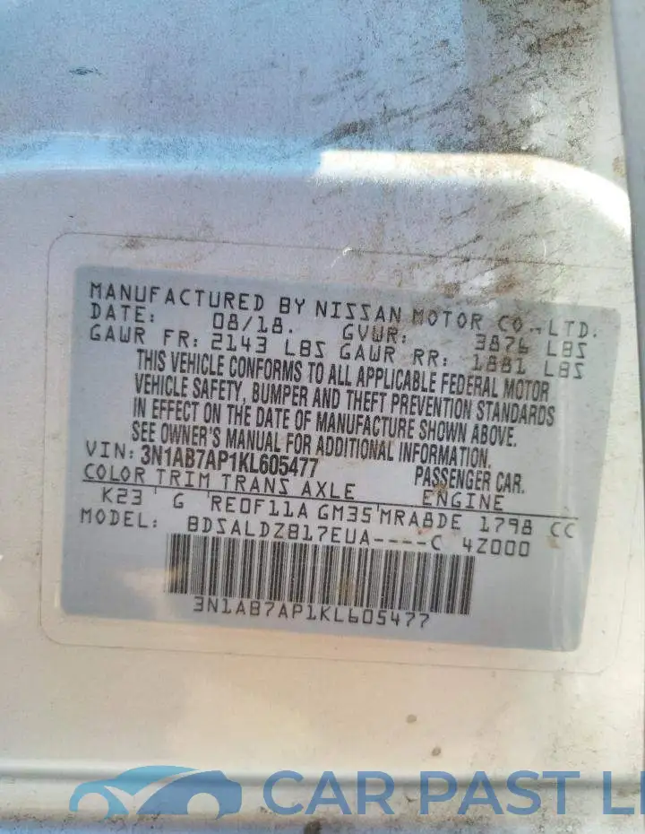 3N1AB7AP1KL605477# 10