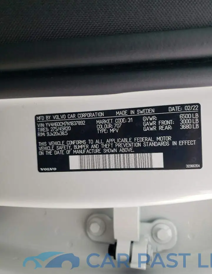 YV4H60CM7N1837892# 10