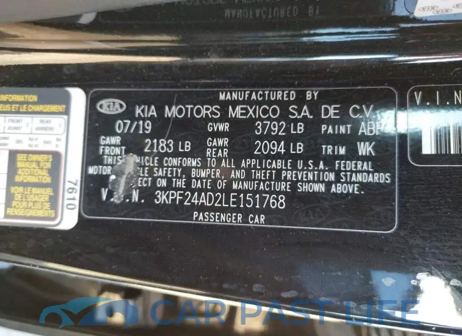 3KPF24AD2LE151768# 10