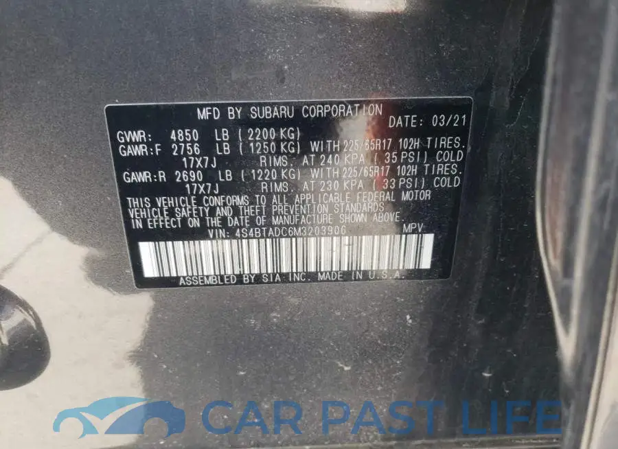 4S4BTADC6M3203906# 10