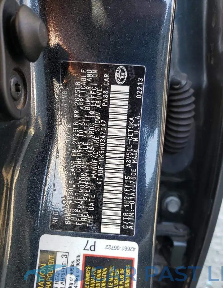 4T1BF1FK8HU347047# 10