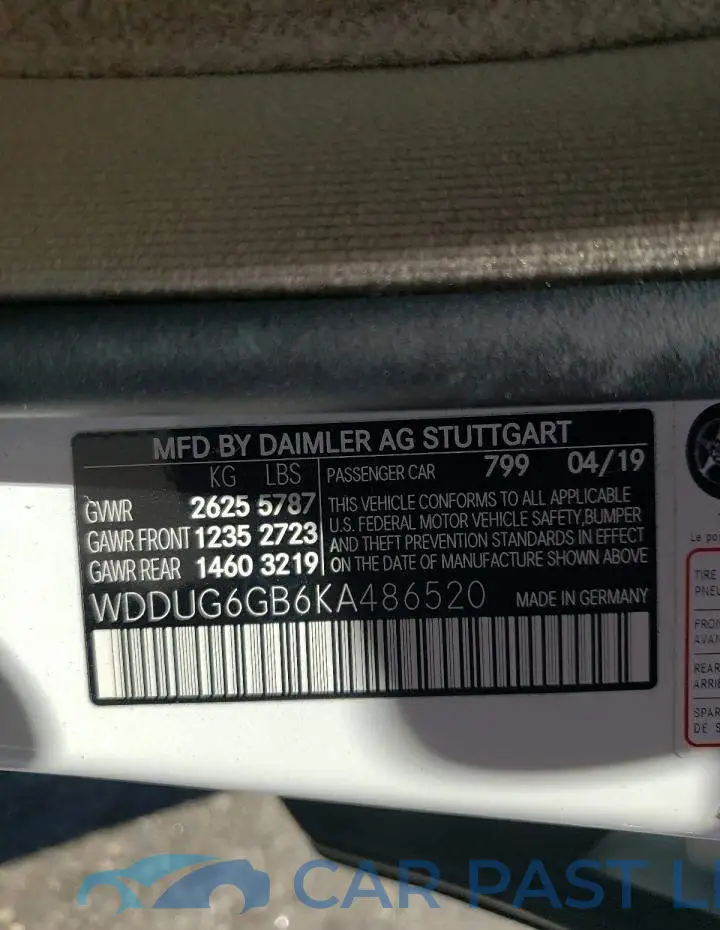 WDDUG6GB6KA486520# 10