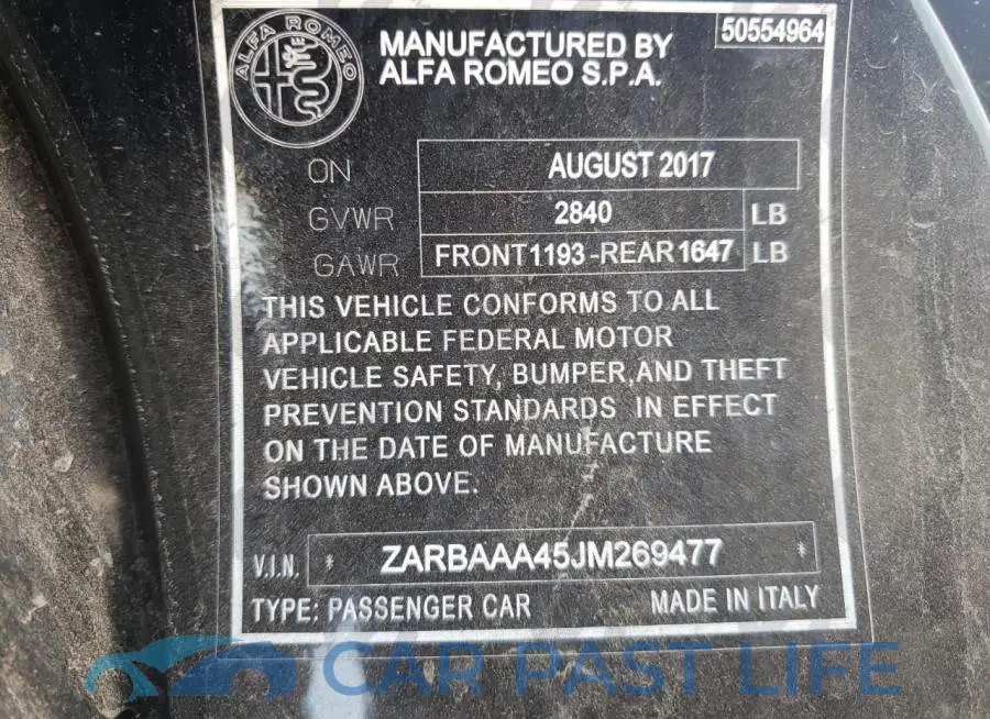ZARBAAA45JM269477# 10