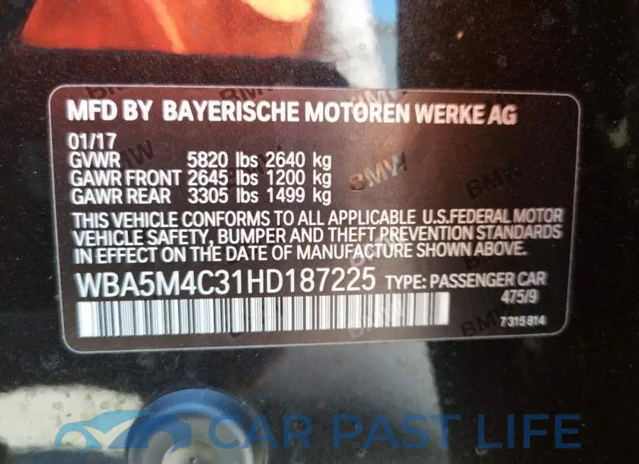WBA5M4C31HD187225# 10