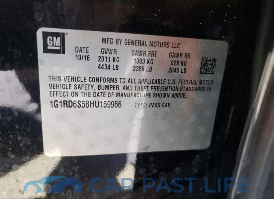 1G1RD6S58HU159966# 10