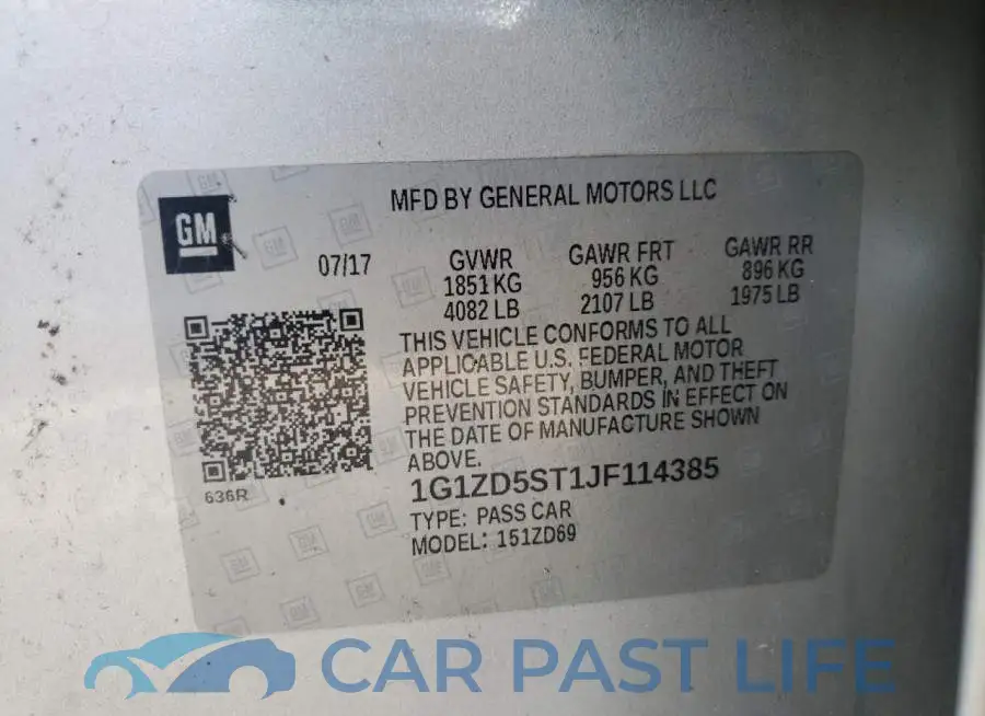1G1ZD5ST1JF114385# 10