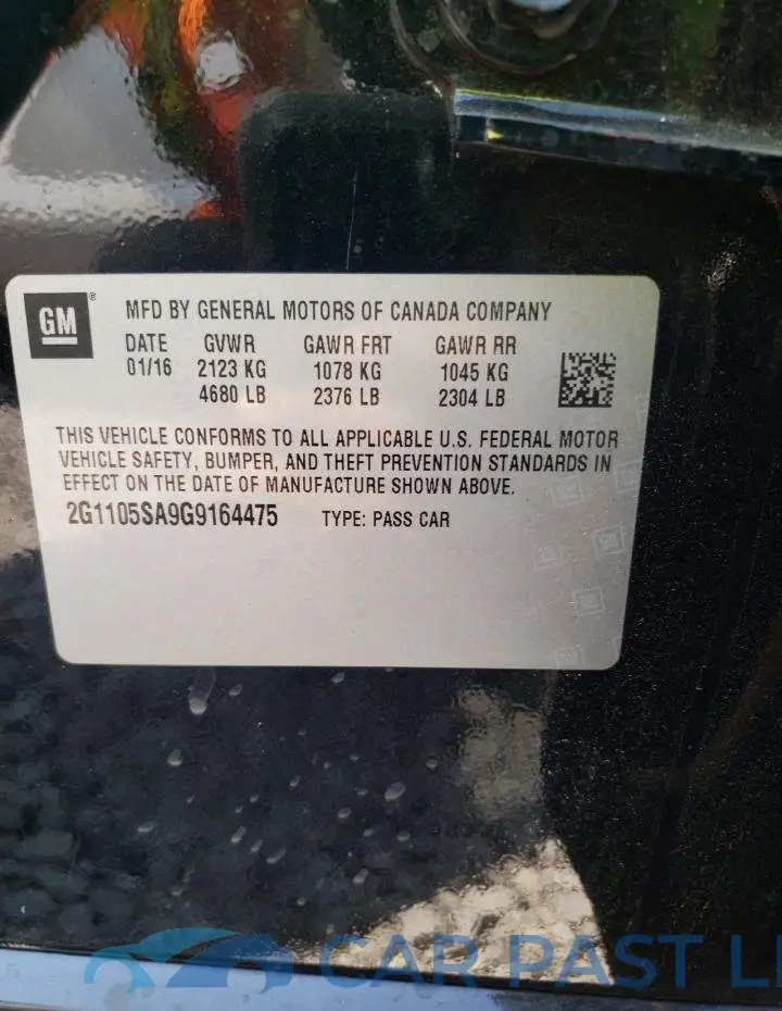 2G1105SA9G9164475# 10