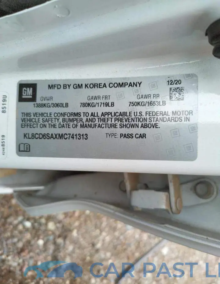 KL8CD6SAXMC741313# 10