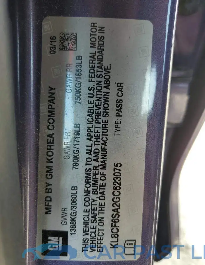 KL8CF6SA2GC623075# 10