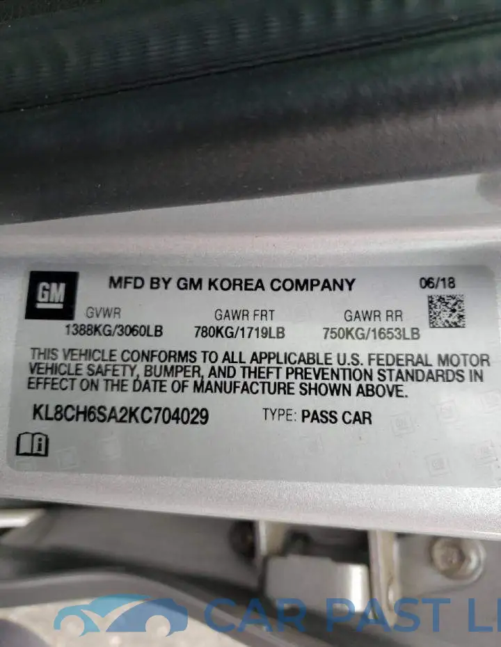 KL8CH6SA2KC704029# 10