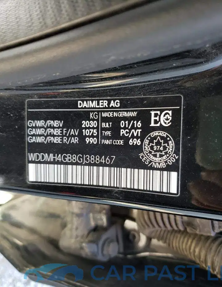 WDDMH4GB8GJ388467# 10