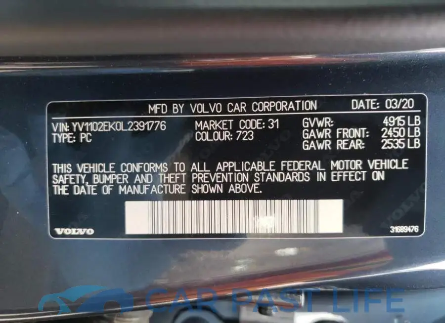 YV1102EK0L2391776# 10