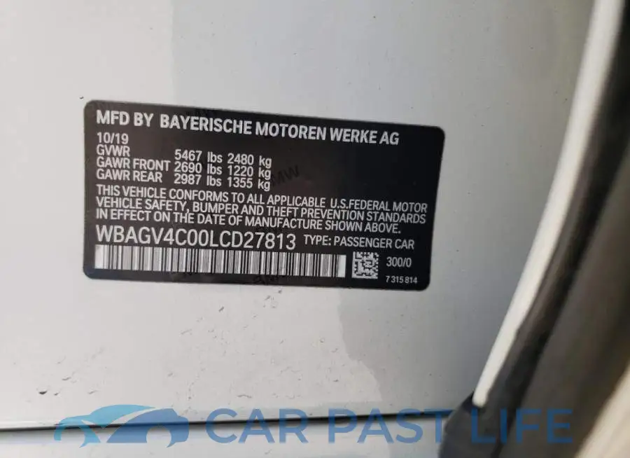 WBAGV4C00LCD27813# 10