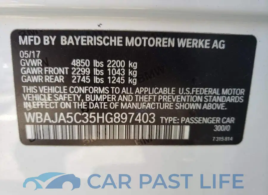 WBAJA5C35HG897403# 10