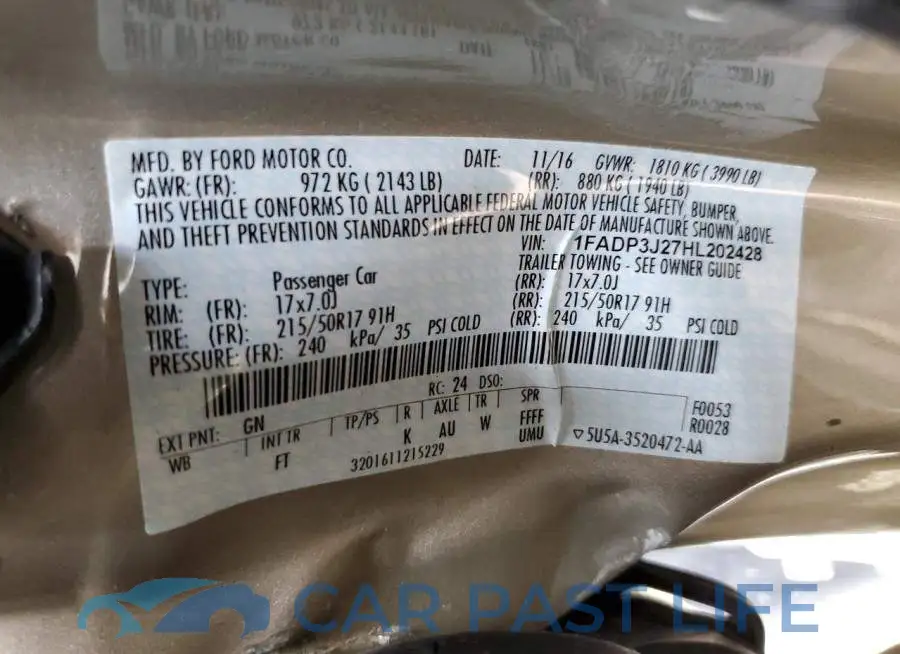1FADP3J27HL202428# 10