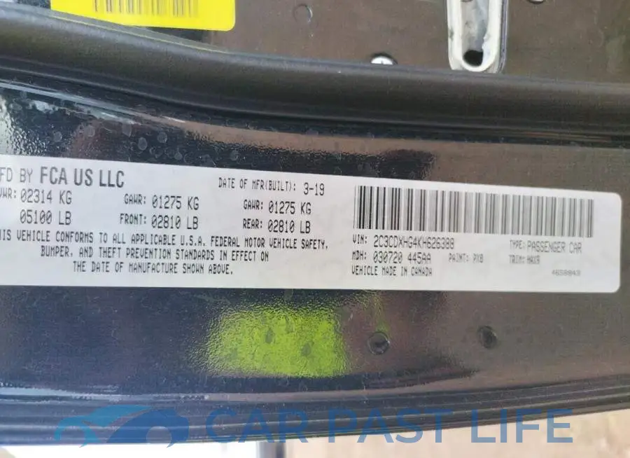 2C3CDXHG4KH626388# 10