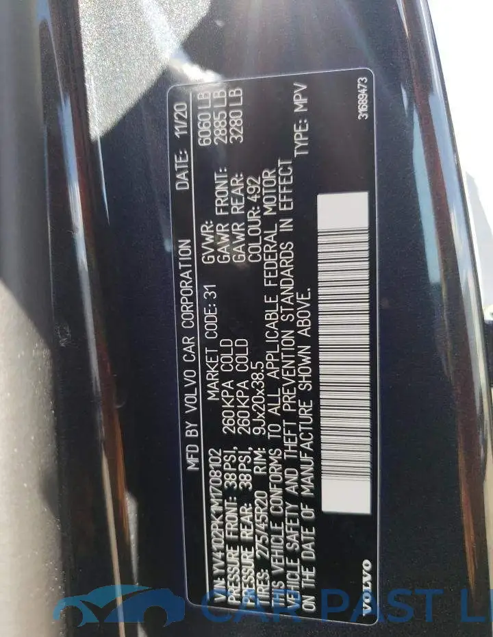 YV4102PK1M1708102# 10