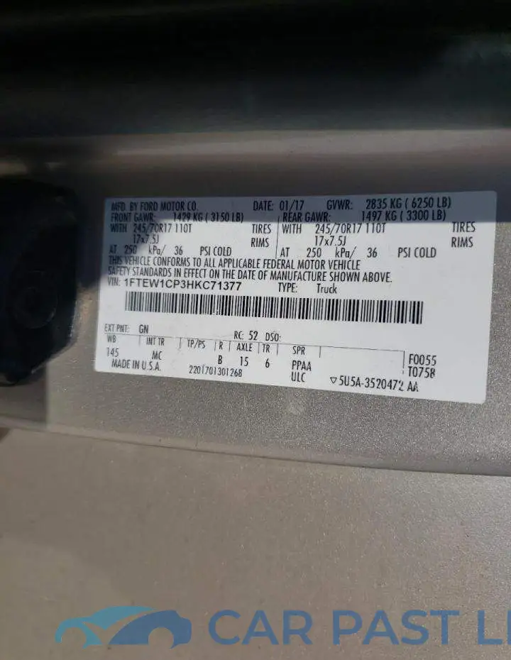 1FTEW1CP3HKC71377# 10