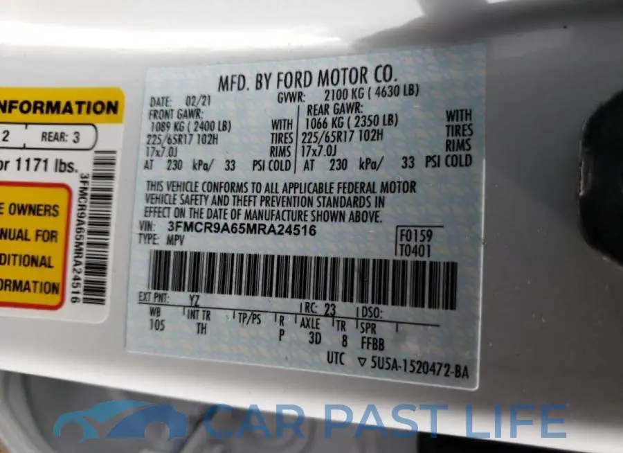 3FMCR9A65MRA24516# 10