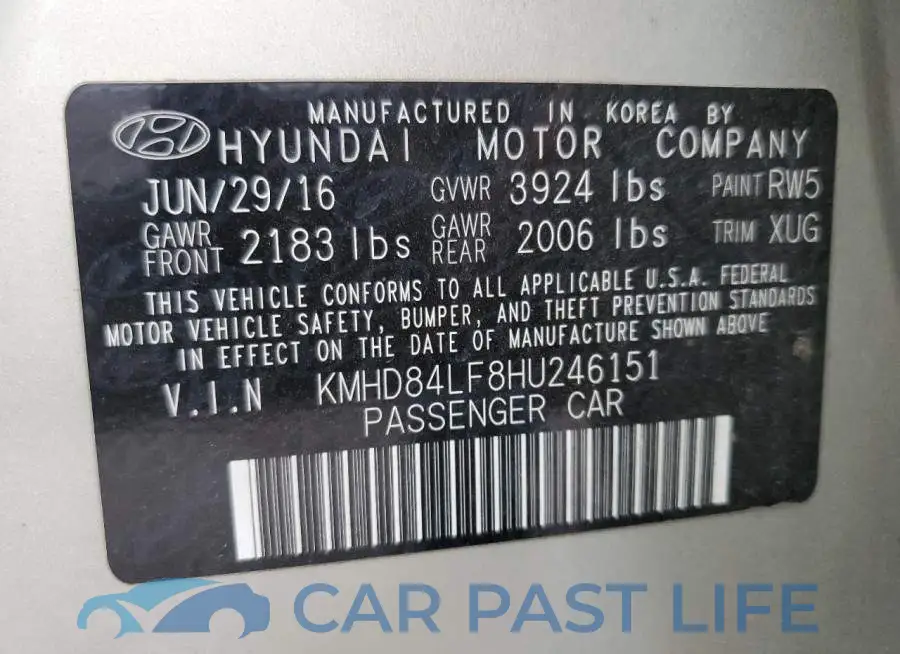 KMHD84LF8HU246151# 10