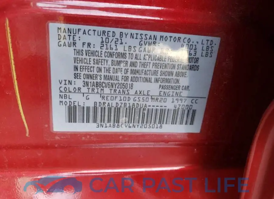 3N1AB8CV6NY205018# 10