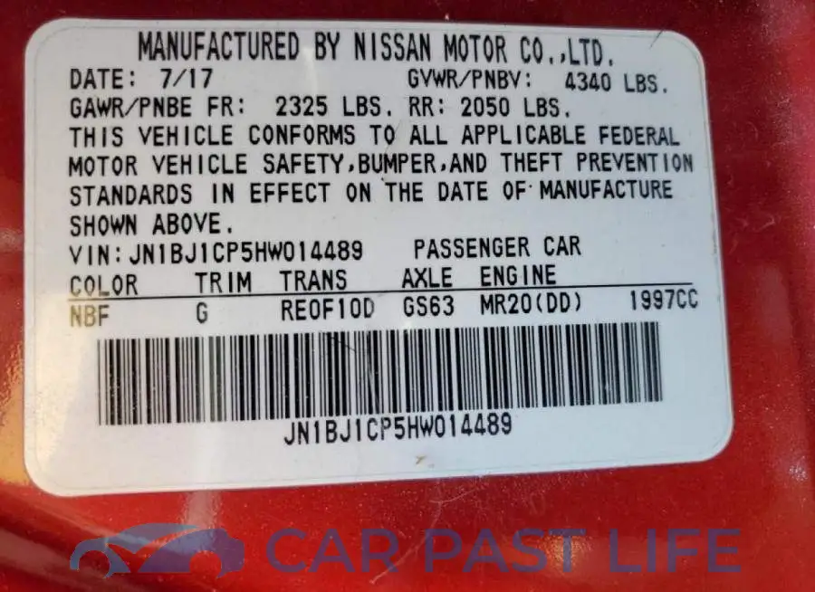 JN1BJ1CP5HW014489# 10
