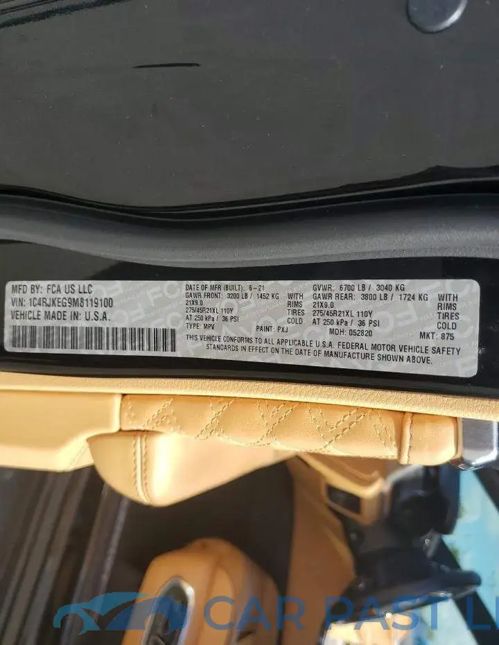 1C4RJKEG9M8119100# 10