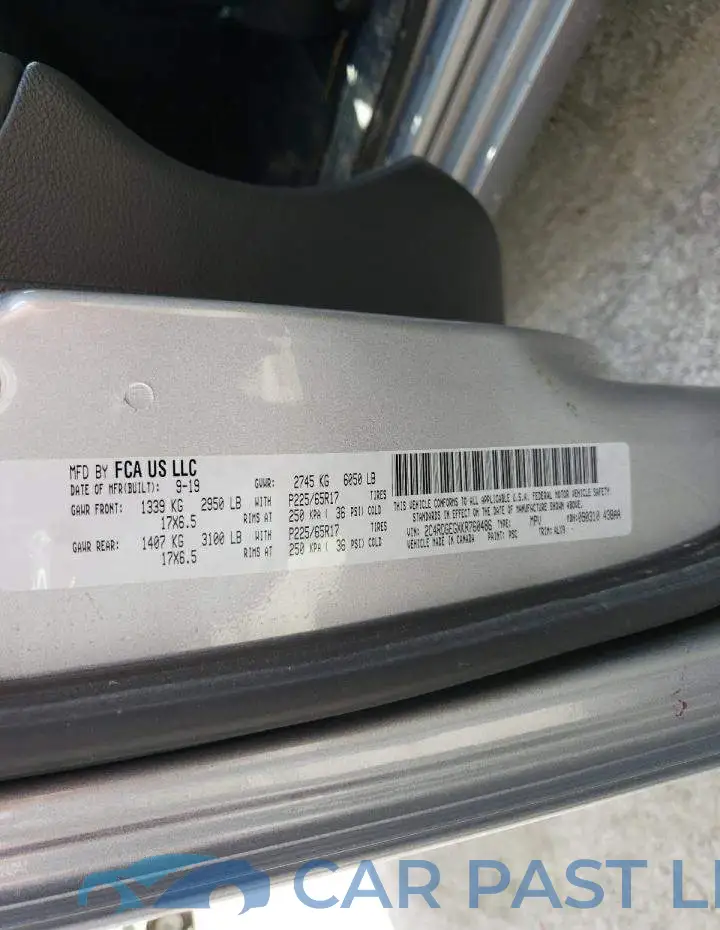 2C4RDGEGXKR760486# 10