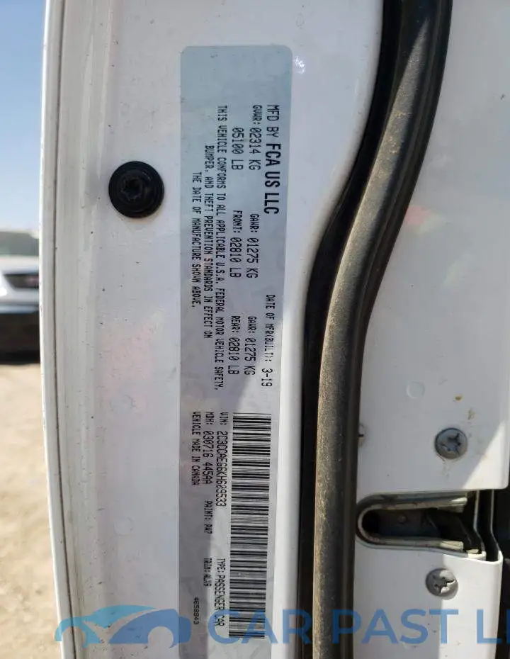 2C3CCAEG6KH609533# 10
