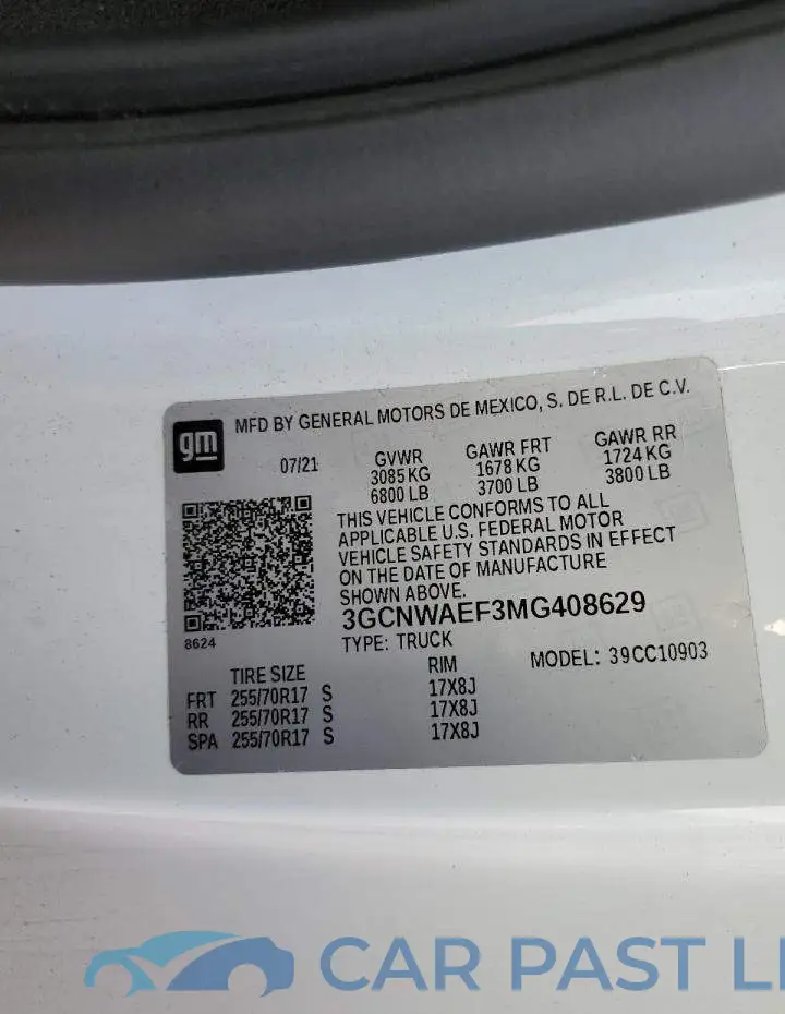 3GCNWAEF3MG408629# 10