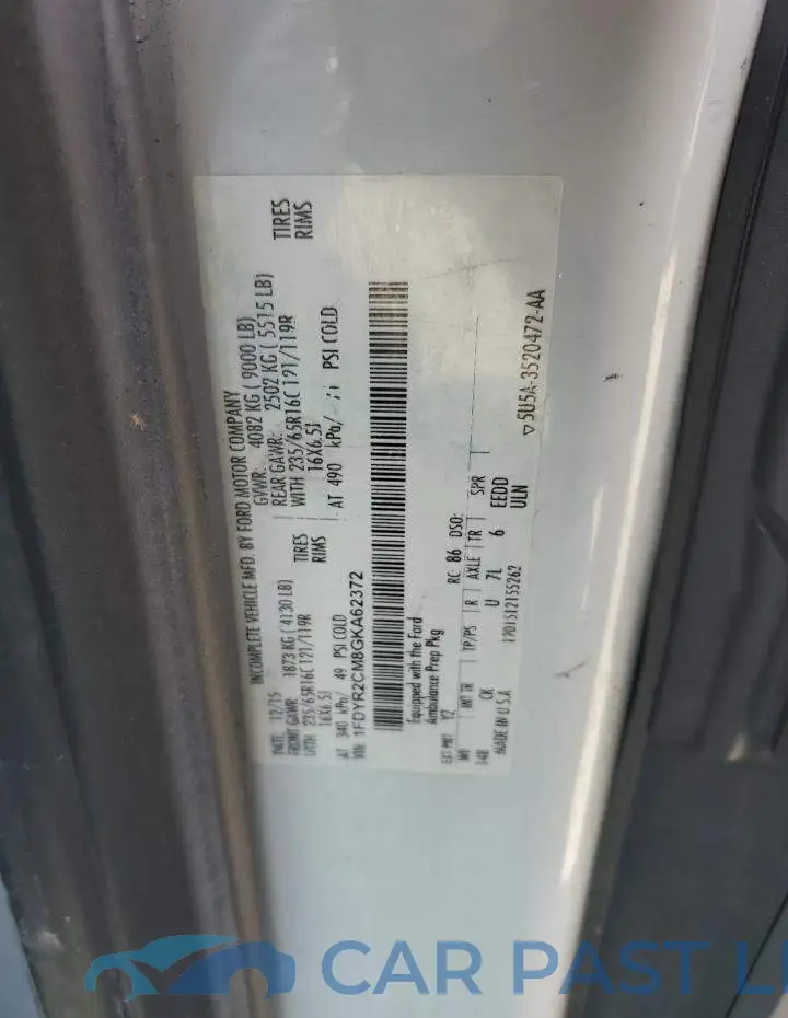 1FDYR2CM8GKA62372# 10