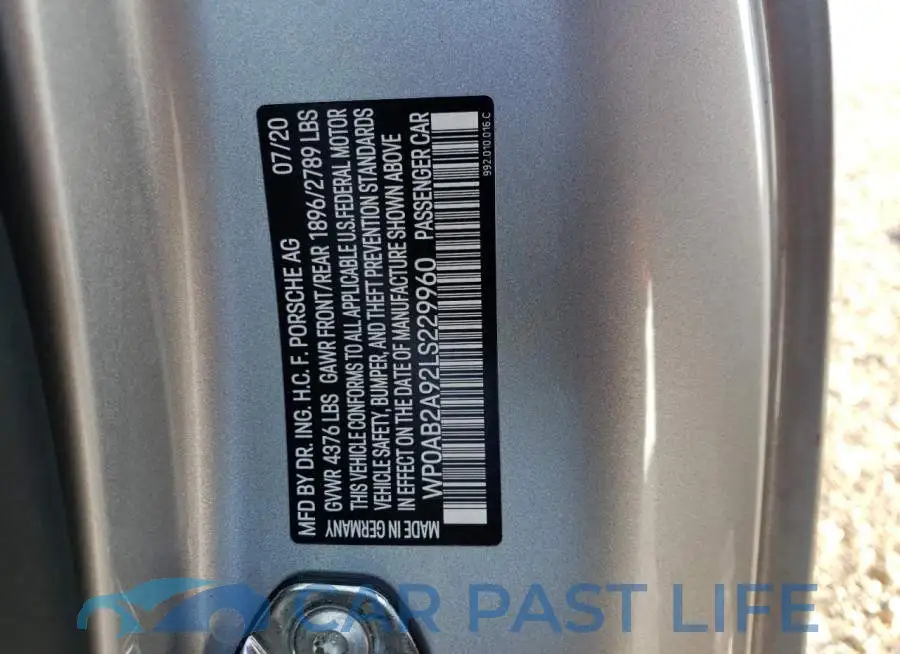 WP0AB2A92LS229960# 10