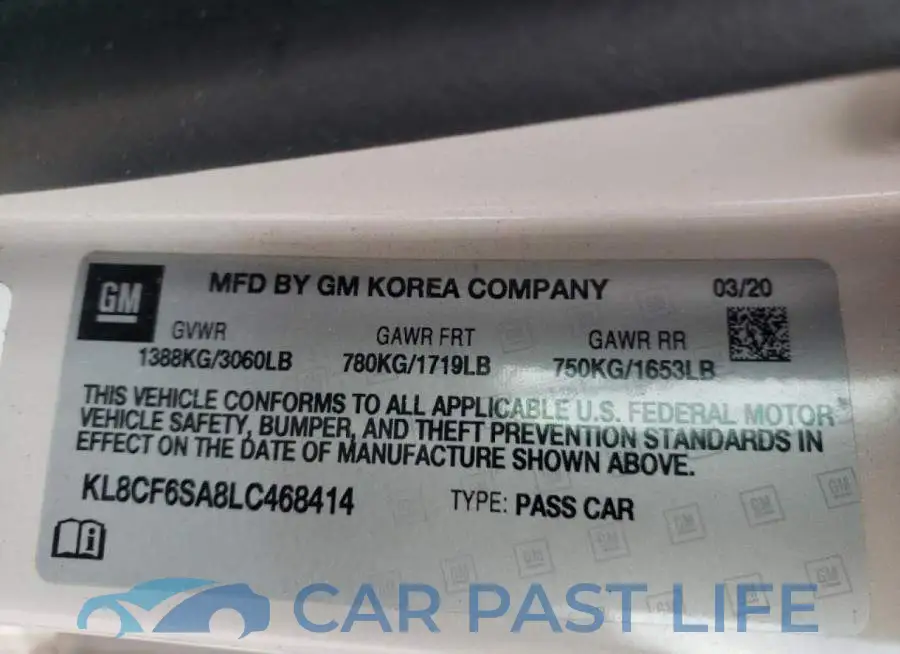 KL8CF6SA8LC468414# 10
