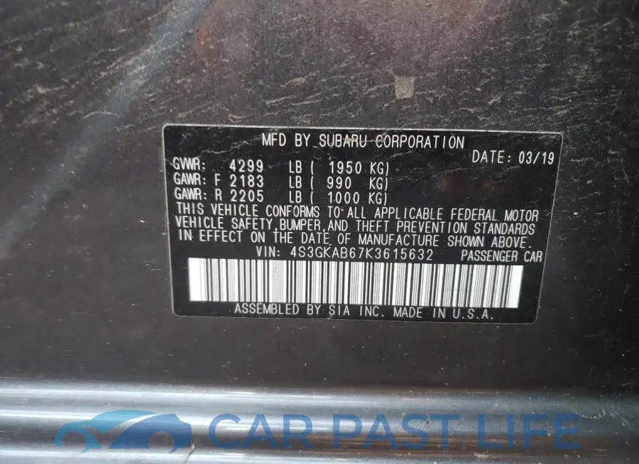 4S3GKAB67K3615632# 10