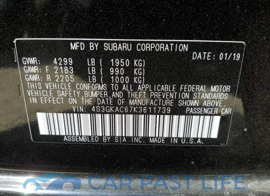 4S3GKAC67K3611739# 10