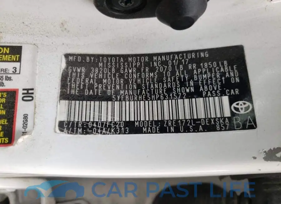 5YFBURHE5HP631572# 10