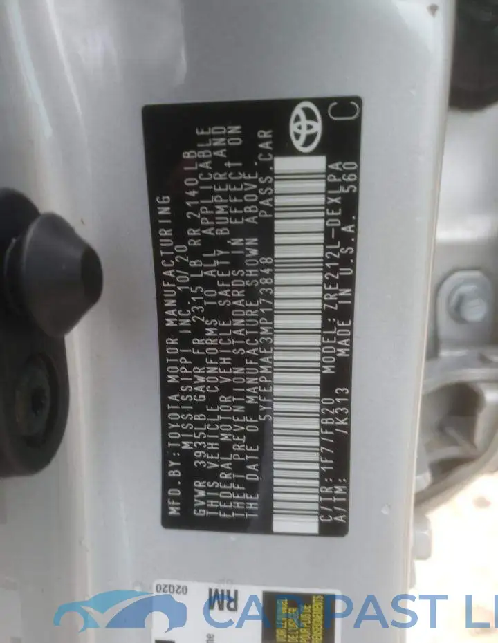 5YFEPMAE3MP173848# 10