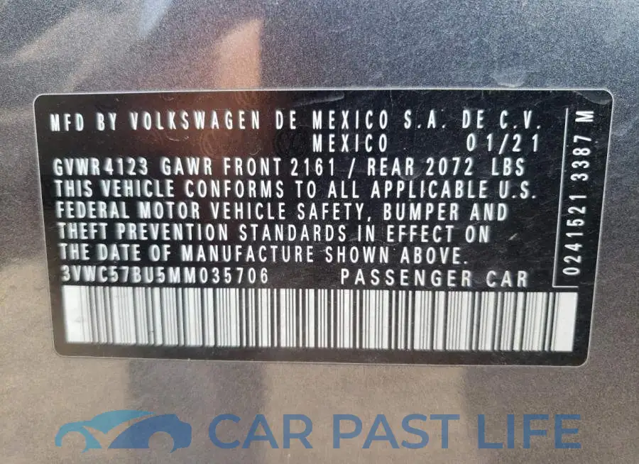 3VWC57BU5MM035706# 10