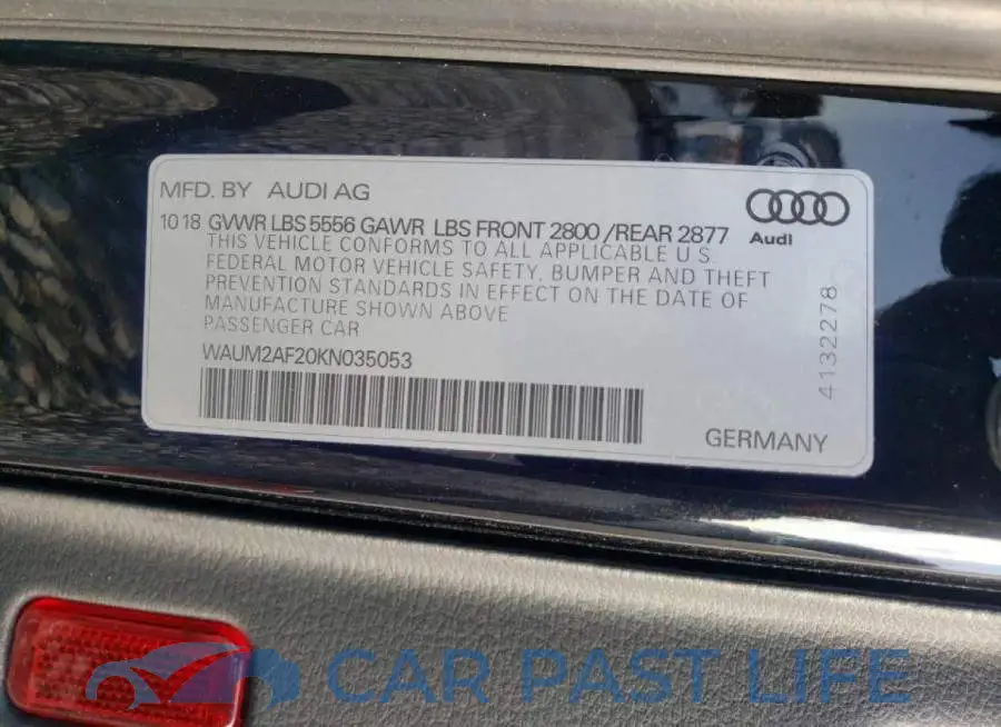 WAUM2AF20KN035053# 10