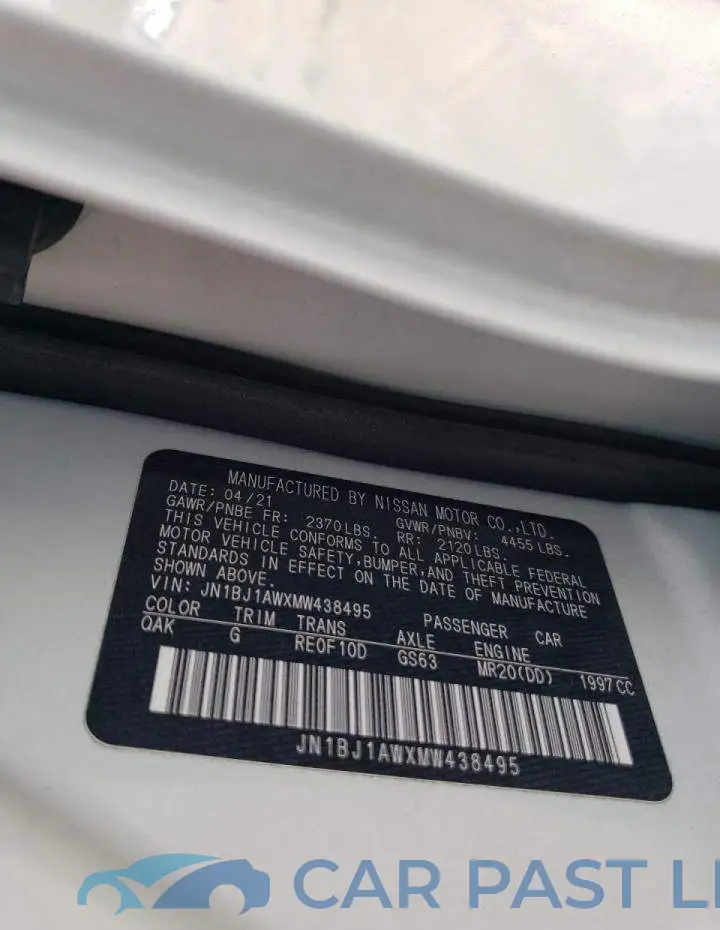 JN1BJ1AWXMW438495# 10