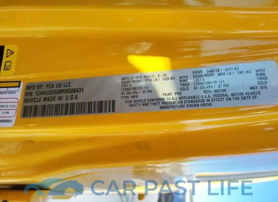 1C4HJXDG8MW508431# 10