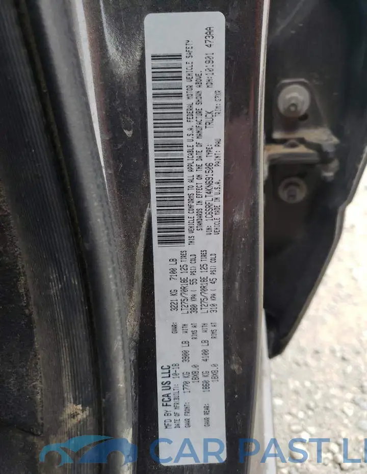 1C6SRFLT4KN691506# 10
