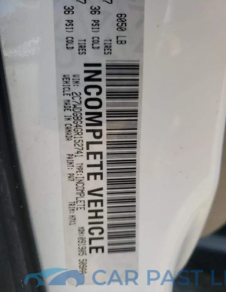 2C7WDGBG4GR152741# 10