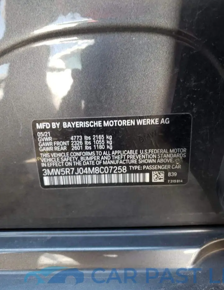 3MW5R7J04M8C07258# 10