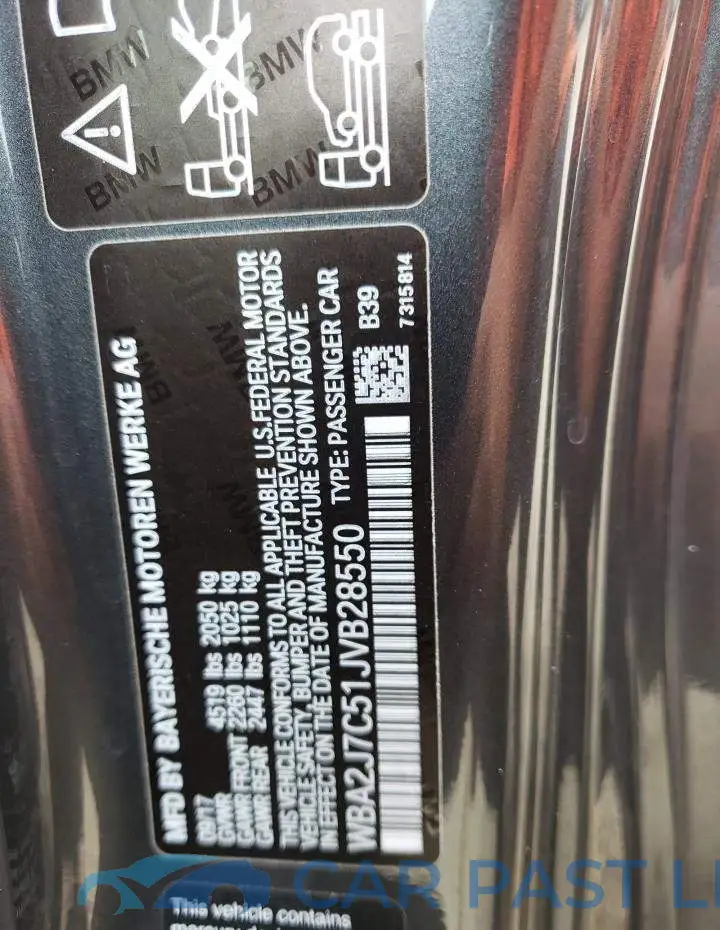 WBA2J7C51JVB28550# 10